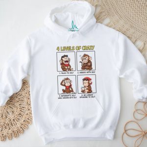 4 Levels Of Crazy Funny Monkey Talking To Self Cartoon T Shirt 4 Levels Of Crazy Funny Monkey Talking To Self Cartoon T Shirt