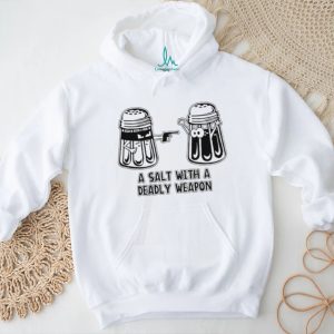 A Salt With A Deadly Weapon Funny Pun Cartoon Shaker T Shirt