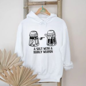 A Salt With A Deadly Weapon Funny Pun Cartoon Shaker T Shirt