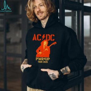 ACDC PWRUP Tour 2026 Angus Young Silhouette Orange T Shirt ACDC PWRUP Tour 2026 Angus Young Silhouette Orange T Shirt