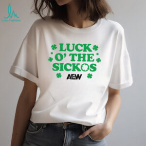 AEW Luck O’ The Sickos St. Patrick’s Day Clover White T Shirt AEW Luck O’ The Sickos St. Patrick’s Day Clover White T Shirt