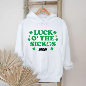 AEW Luck O' The Sickos St. Patrick's Day Clover White T Shirt