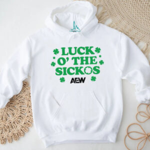 AEW Luck O' The Sickos St. Patrick's Day Clover White T Shirt