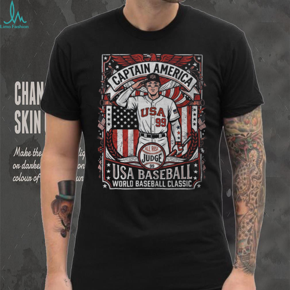 Aaron Judge Captain America USA Baseball World Baseball Classic T Shirt Aaron Judge Captain America USA Baseball World Baseball Classic T Shirt