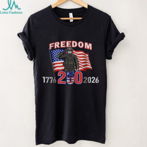 America 250th Anniversary Freedom Soldier Salute T Shirt (1776 2026)