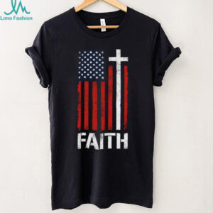 American Flag Cross Faith T Shirt Christian Patriot Apparel (2)