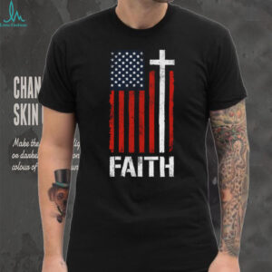 American Flag Cross Faith T Shirt Christian Patriot Apparel (2)