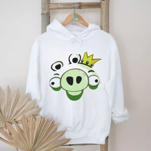 Angry Birds King Pig Large Graphic Face White T Shirt
