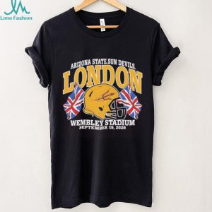 Arizona State Sun Devils London Wembley Stadium September 19 2026 Football Black T shirt