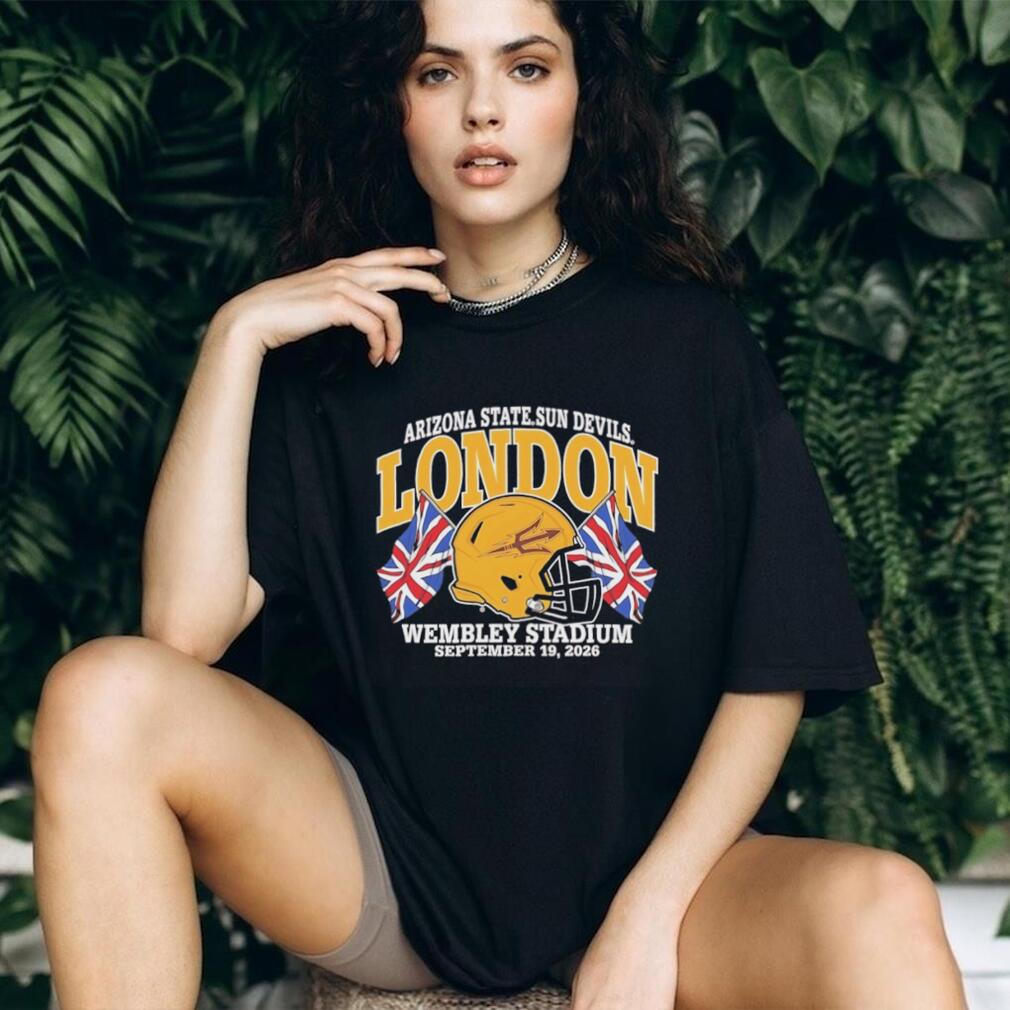Arizona State Sun Devils London Wembley Stadium September 19 2026 Football Black T shirt Arizona State Sun Devils London Wembley Stadium September 19 2026 Football Black T shirt