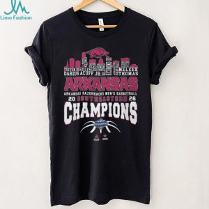 Arkansas Razorbacks 2026 SEC Basketball Champions City Skyline Shirt