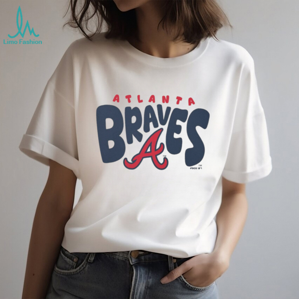 Atlanta Braves Heather Oatmeal Retro Script Pullover T shirt Atlanta Braves Heather Oatmeal Retro Script Pullover T shirt