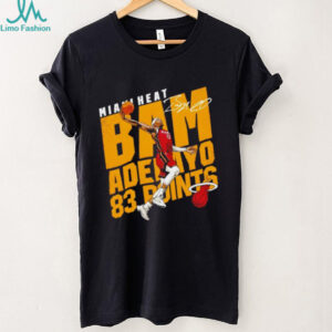 Bam Adebayo Miami Heat 83 Points Signature Dunk Graphic T Shirt
