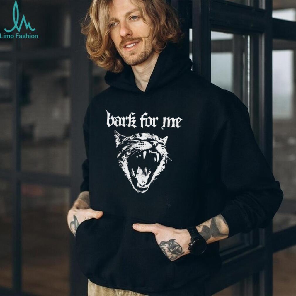 Bark For Me Heavy Metal Style Cat Yawning Graphic T Shirt Bark For Me Heavy Metal Style Cat Yawning Graphic T Shirt