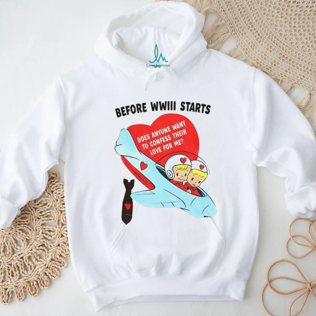 Before WWIII Starts Confess Your Love Retro Airplane T Shirt Before WWIII Starts Confess Your Love Retro Airplane T Shirt