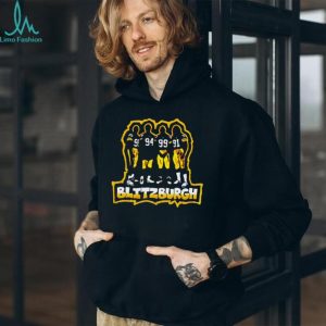 Blitzburgh Pittsburgh Football Defense Yellow & Black Sports T Shirt