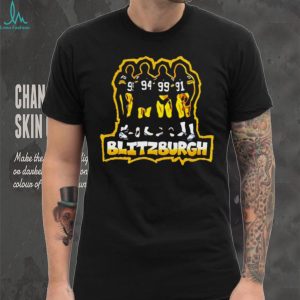 Blitzburgh Pittsburgh Football Defense Yellow & Black Sports T Shirt
