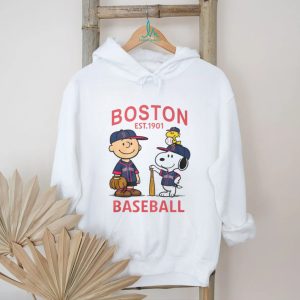 Boston Baseball Peanuts Charlie Brown Snoopy Woodstock Est 1901 T Shirt