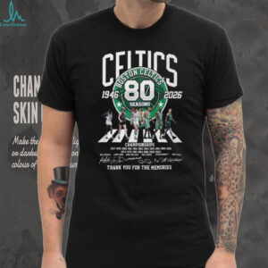 Boston Celtics 80 Seasons 1946 2026 Championships Abbey Road T Shirt