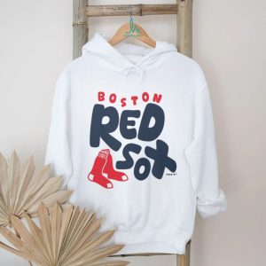 Boston Red Sox Doodle Logo Oatmeal Crewneck T shirt