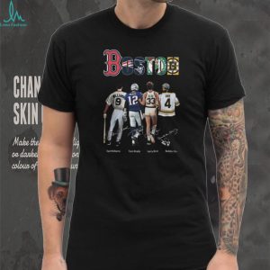 Boston Sports Legends Ted Williams Tom Brady Larry Bird Bobby Orr Tee