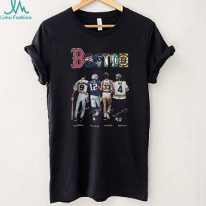Boston Sports Legends Ted Williams Tom Brady Larry Bird Bobby Orr Tee