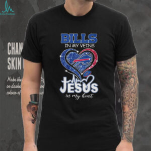 Buffalo Bills In My Veins Jesus In My Heart Religious Fan Shirt