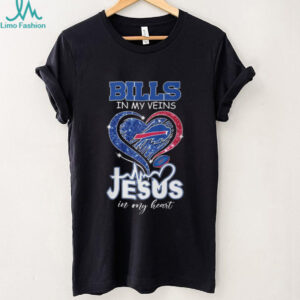 Buffalo Bills In My Veins Jesus In My Heart Religious Fan Shirt