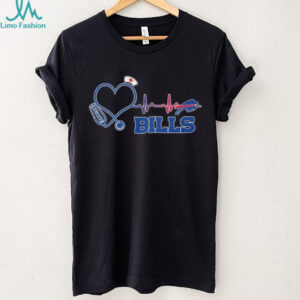 Buffalo Bills Nurse Life Stethoscope Heartbeat Fan Shirt