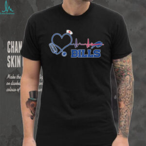 Buffalo Bills Nurse Life Stethoscope Heartbeat Fan Shirt