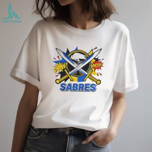 Buffalo Sabres Comic Book Style Pow Whoosh Hockey T Shirt