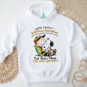Charlie Brown and Snoopy Hug “The Dog Knows” Pet Lover T Shirt