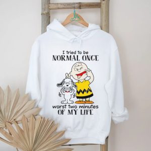 Charlie Brown and Snoopy “I Tried To Be Normal Once” Funny T Shirt