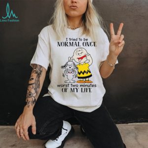Charlie Brown and Snoopy “I Tried To Be Normal Once” Funny T Shirt