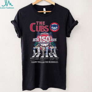 Chicago Cubs 150th Anniversary 1876 2026 Legends Signature T Shirt
