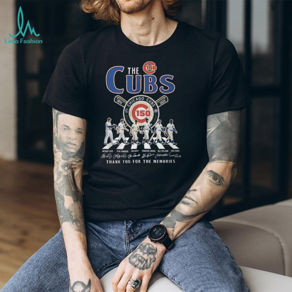 Chicago Cubs 150th Anniversary Legends Signature Abbey Road T Shirt Chicago Cubs 150th Anniversary Legends Signature Abbey Road T Shirt