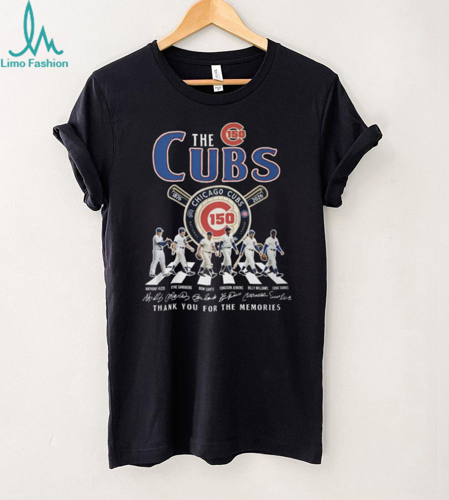 Chicago Cubs 150th Anniversary Legends Signature Abbey Road T Shirt Chicago Cubs 150th Anniversary Legends Signature Abbey Road T Shirt