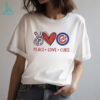 Toronto Blue Jays Peace Love Blue Jays Baseball Logo Graphic T Shirt Toronto Blue Jays Peace Love Blue Jays Baseball Logo Graphic T Shirt