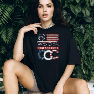Chicago Cubs We The People 1776 Patriotic American Flag T Shirt