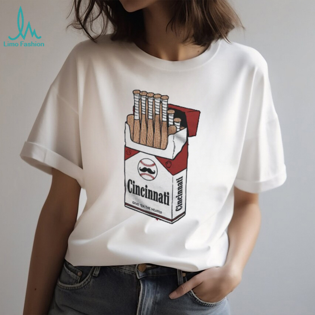 Cincinnati Baseball Bats Cigarette Pack Vintage Style T Shirt Cincinnati Baseball Bats Cigarette Pack Vintage Style T Shirt