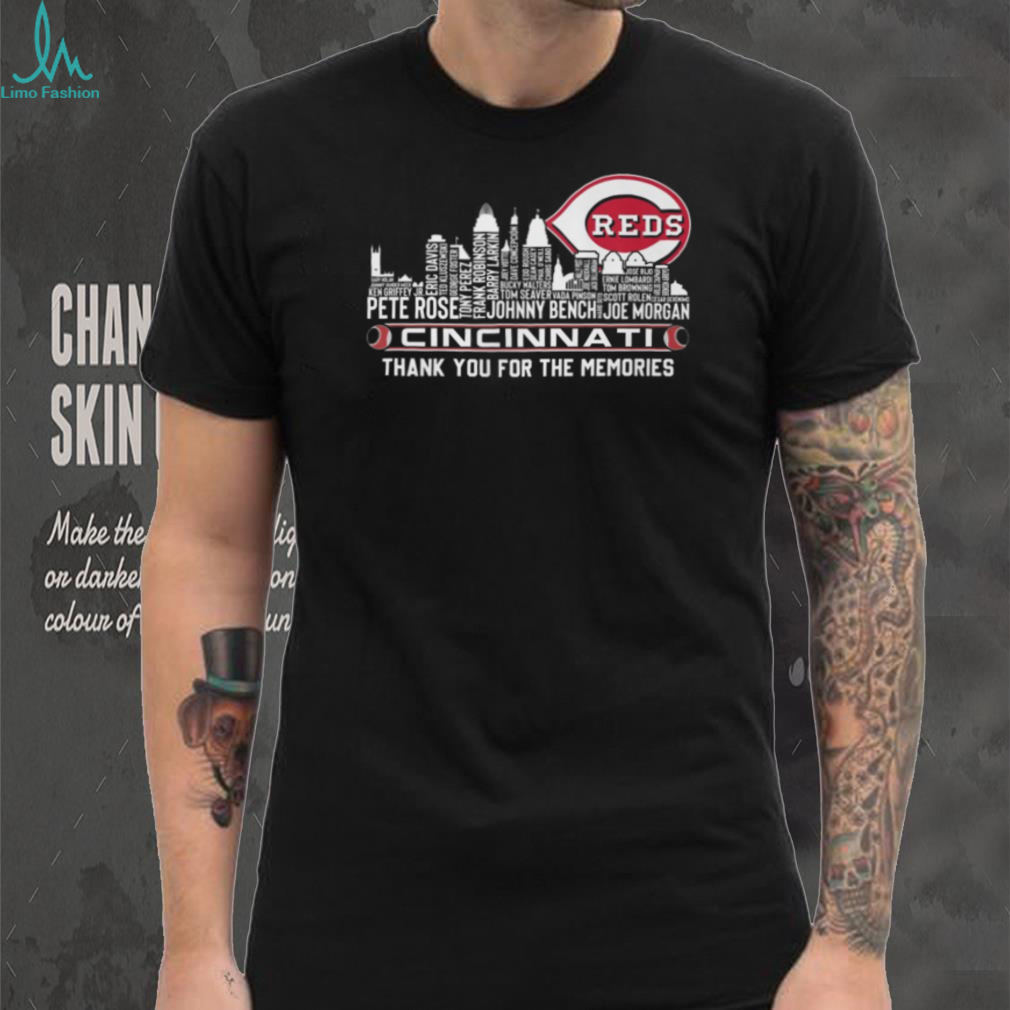 Cincinnati Reds Baseball Thank You For The Memories Players Signatures T Shirt Cincinnati Reds Baseball Thank You For The Memories Players Signatures T Shirt