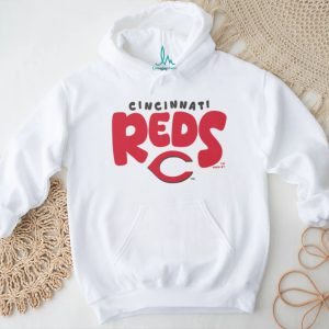 Cincinnati Reds Vintage Style Oatmeal Heather Crewneck T shirt