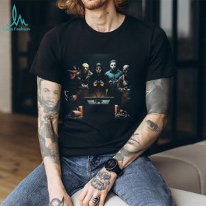 Classic Horror Movie Villains Playing Video Games Funny T Shirt