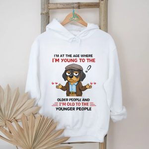 Confused Senior Dachshund T Shirt Young to Old People Middle Age Dog T Shirt