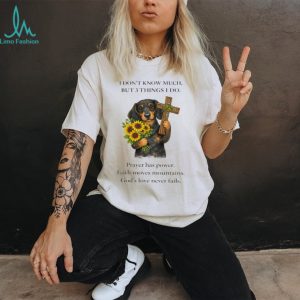 Dachshund Faith & Prayer 3 Things I Do Religious T Shirt