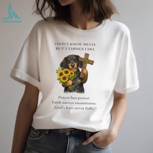 Dachshund Faith & Prayer 3 Things I Do Religious T Shirt