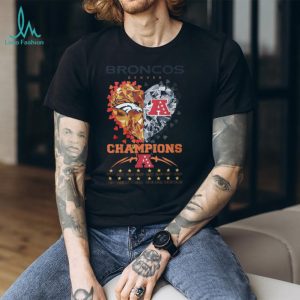 Denver Broncos AFC Champions Heart Diamond Multi Year History T Shirt