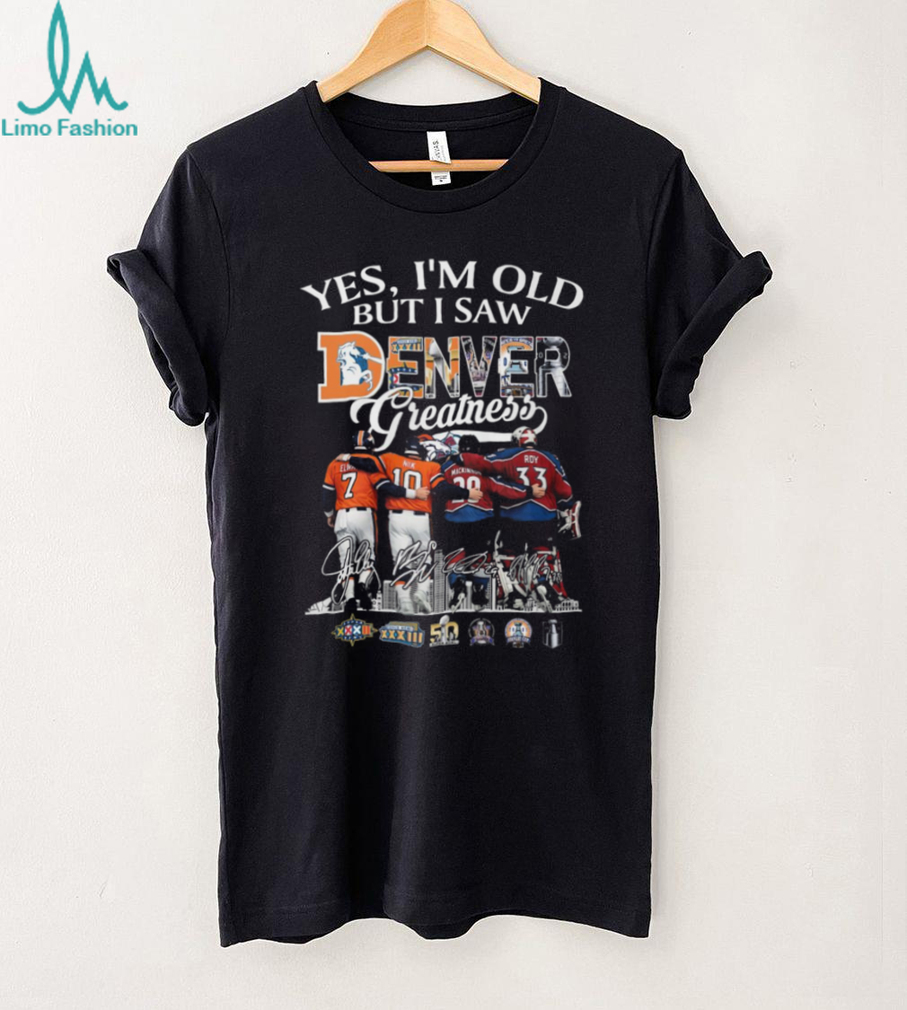 Denver Greatness Broncos and Avalanche Legends Signatures Sports Fan T Shirt Denver Greatness Broncos and Avalanche Legends Signatures Sports Fan T Shirt
