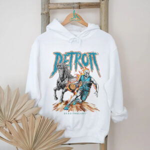 Detroit Dead Threads Basketball Skeleton Horse Vintage Graphic T Shirt