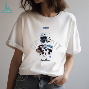 Detroit Lions NFL Player Collage Graphic White Fan T Shirt